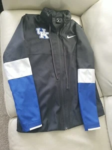 Nike Kentucky Wildcats Jacket Mens Medium M dri fit Full Zip Hood coat Gray Blue - Picture 1 of 12
