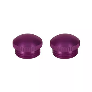 PrecisionGeek Alu MTB Bicycle Flat Pedal End Caps End Bolts Thumb Turn Purple - Picture 1 of 1