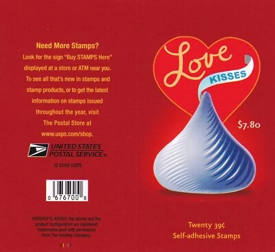 Scott #4122a Hershey Kisses Booklet of 20 Stamps - MNH - Image 1 of 2