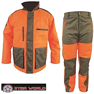 Drückjagd-Anzug SWI grün/orange, Signal-/Warnset für Treiber (Jacke+Hose) - Bild 1 von 4