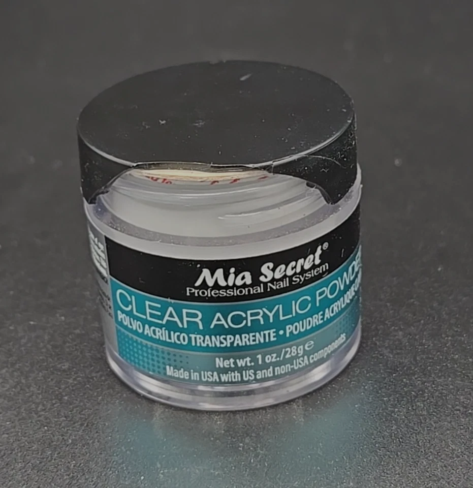 Mia Secret 1 Oz Clear Acrylic Powder Professional Nail Art System