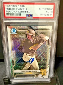 Robert Hassell autograph signed 2021 Bowman MOJO baseball card PSA SLAB BCP120# - Picture 1 of 2