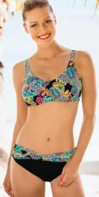 Anita цветочный женщин Porto Alegre мастэктомии бикини 2 шт комплект, США 8C, Великобритании 32C, новый без ЯРЛЫКОВ - Изображение 1 из 3