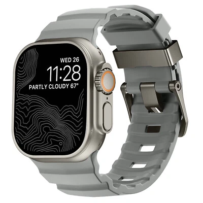 Correa deportiva de silicona de 49 mm para Apple Watch Series Ultra 2 10 9 8 7 6 iWatch Foto 1 de 4