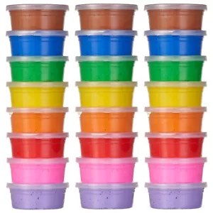 24 Pack Bouncy Putty Slime Tubs Silly Fluffy Bouncing Party Bag Filler Loot Toys - Picture 1 of 10