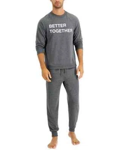 Family PJs Herren Gr. S Grau Better Together Langarm Pyjama Set - Bild 1 von 3