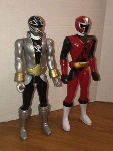 Set of Power Rangers Action Figures Red & Silver Ranger 12” SCGPR Bandai Pirate - Picture 1 of 10