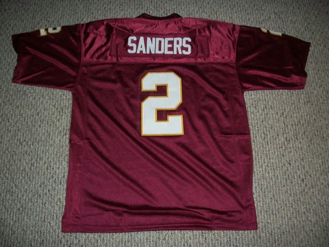 DEION SANDERS Unsigned Custom College Maroon Sewn New Football Jersey Size S-3XL Cover
