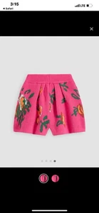 Apfelwein rosa Strick Blumen Shorts, Größe Small neu mit Etikett - Bild 1 von 7