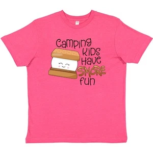 Inktastic Camping Kids Have More Fun Youth T-Shirt Smore Chocolate Campers Treat - Picture 1 of 4