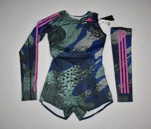 Women's Adidas Leotard 2023 Pro Elite Team w Sleeve Speedsuit HR5622 Size M - Picture 1 of 4