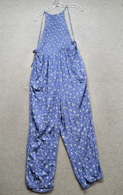 Mono para mujer American Eagle L azul floral sin mangas 27" entrepierna Foto 1 de 4