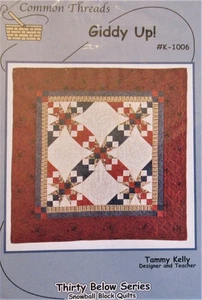 GIDDY UP Common Threads K-1006 Wall Quilt or Table Centerpiece Snowball Pattern - Picture 1 of 2