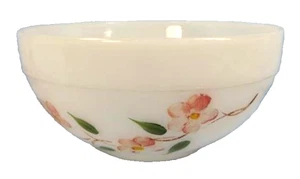 Peach Blossom Colonial Kitchen Mixing Bowl Fire King Paint Wear Vintage AS IS O - Picture 1 of 7