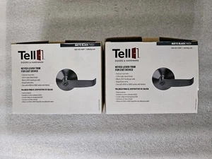 Lote de 2 molduras de palanca con llave Tell para dispositivo de salida EX100477 acabado negro mate - Imagen 1 de 5