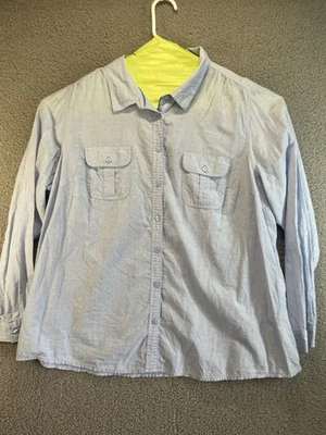 Camisa de vestir para hombre Faded Glory talla 3X azul informal Foto 1 de 4