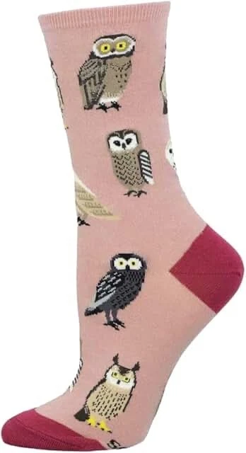 SOCKSMITH MUJER NOVEDAD GRÁFICO ALGODÓN CREW CALCETINES PARLAMENTO BÚHOS TALLA ÚNICA NUEVO CON ETIQUETAS Foto 1 de 1