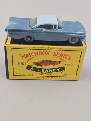 Vintage Matchbox Lesney #57 Chevrolet Impala With Original Box In Mint Condition - Image 1 of 4