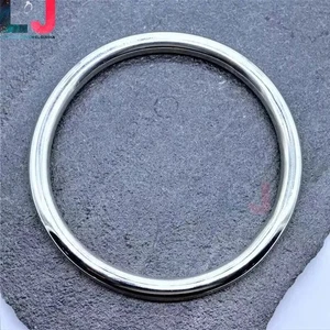 5mm Solid 925 Sterling Silver Plain Bangle Heavy Chunky Bangles Women Jewelry - Picture 1 of 3