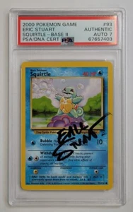 Pokémon Squirtle Base Set 2 - 93/130 PSA Auto 7 - 2000 Eric Stuart Auto - Bild 1 von 2