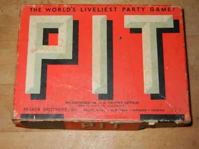 Vintage Parker Brothers Pit Card Game in Box 1919 Bull Bear Edition - Изображение 1 из 4