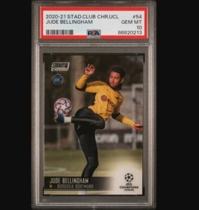 2020-21 Topps Stadium Club Chrome Jude Bellingham Rookie RC PSA 10 GEM MINT #54 - Bild 1 von 2