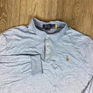 Polo Ralph Lauren Classic Fit Herren Langarm Hemd Blau Pony XL - Bild 1 von 6