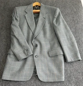 Blazer de caza esterlina vintage para hombre 44 R azul pata de gallo EE. UU. - Imagen 1 de 9