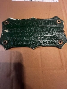 Seltene Stewart’s Iron Works Gefängnis & Schließvorrichtungen Messing Werbung (bemalt) - Bild 1 von 4
