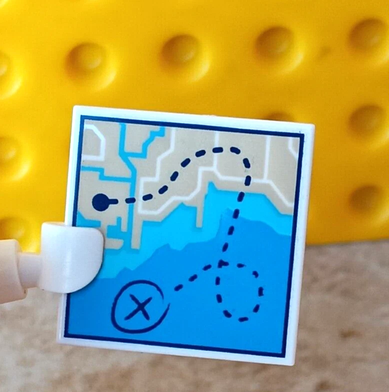 LEGO Policía de Buceo Detective Mapa Descubrimiento Subacuático X Marcas Punto Off Shore City Foto 1 de 1