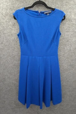 American Living Dress Womens 4 Pleated Fit & Flare Sleeveless Knee Length Blue - Image 1 of 4