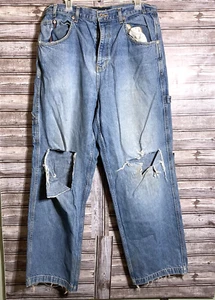 vtg phat farm jeans 36x32 baggy ripped thrashed - Picture 1 of 19