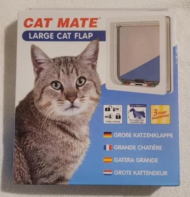 Puerta abatible Cat Mate blanca grande para gato nueva Foto 1 de 2