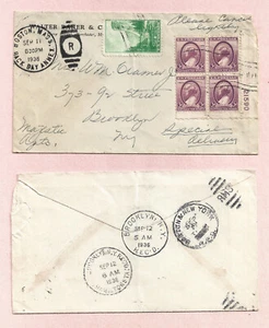 USA SEP 1935 SPECIAL DELIVERY COVER TO NY - SUSAN B. ANTHONY BLOCK & 1c YOSEMITE - Bild 1 von 1