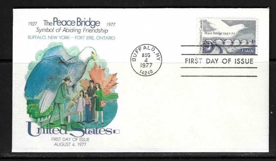 USA SC # 1721 Peace Bridge FDC . Fleetwood Cachet - Image 1 of 1