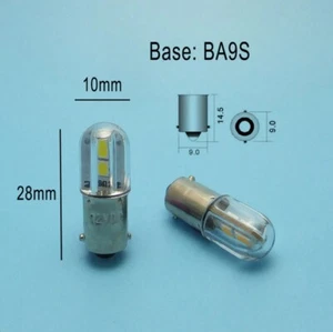 2 SMD3528 12V BA9S Bayonet T4W H6W X Car Hot White Light Bulb  - Picture 1 of 1