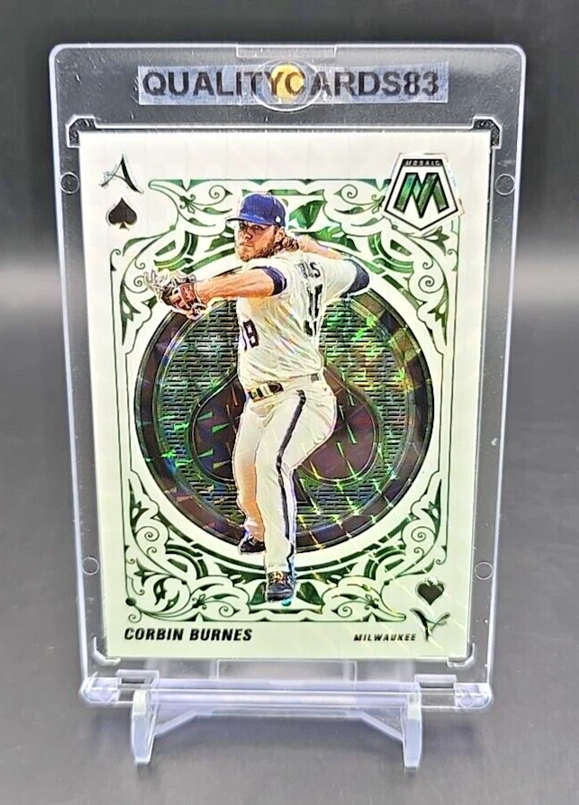 CORBIN BURNES REFRACTOR INSERT ACES WITH CASE MLB MILWAUKEE BREWERS - Image 1 of 4