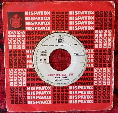 Teegarden & Van Winkle / Johnny Rivers ‎*God, Love, Rock & Roll* PROMO 7" SingLe - Image 1 of 2