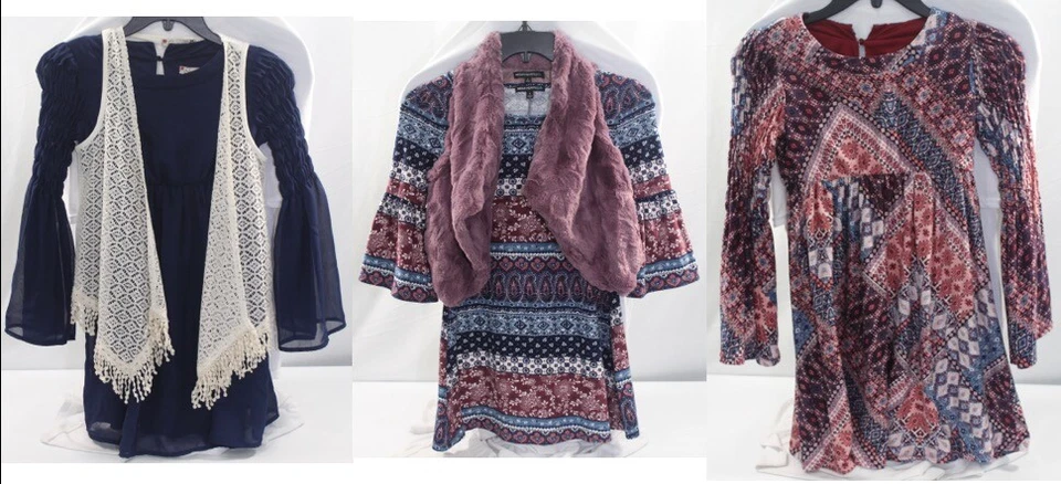 Clothing Lot 5 pcs Speechless & Sequin Hearts Youth Girls Sz 8 Medium Vest Dress - Image 1 of 4