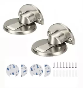 2x Türstopper Stark Magnet Edelstahl selbstklebend Boden Türhalter Ohne Bohren - Bild 1 von 5