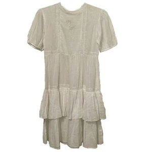 Faune White Vintage Inspired Rosemary Dress Girls Size 8-10 Heirloom Embroidered - Picture 1 of 14
