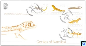 Namibia Stamps 2010, Geckos, Lizards, FDC - Picture 1 of 1