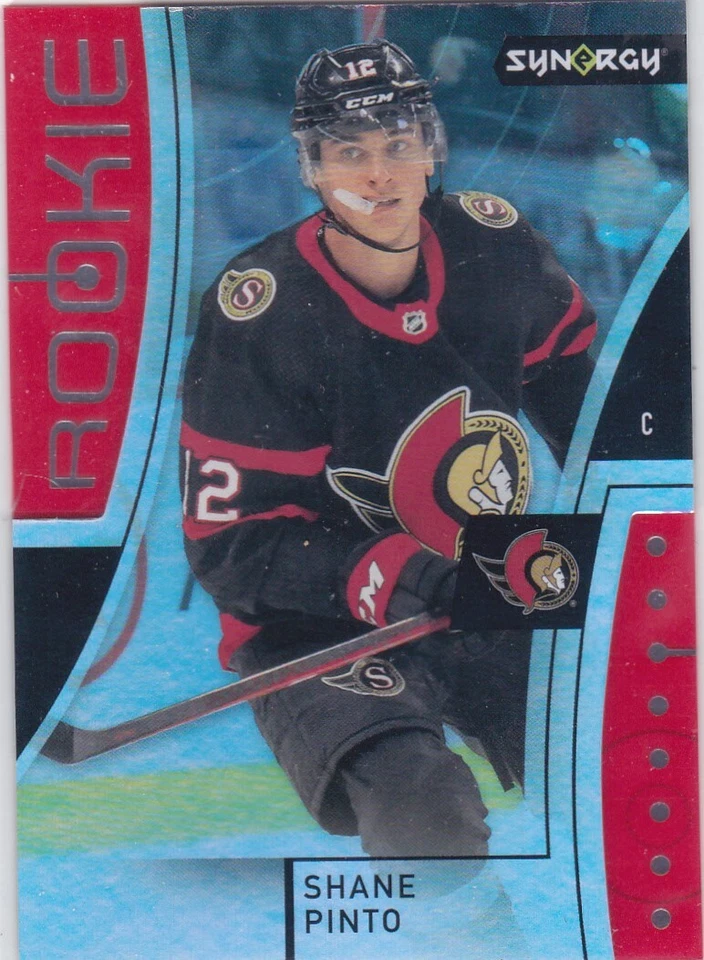 2021/22 SYNERGY..SHANE PINTO..RED ACETATE..ROOKIE..# 84..SENATORS..COMBINED SHIP - Image 1 of 1