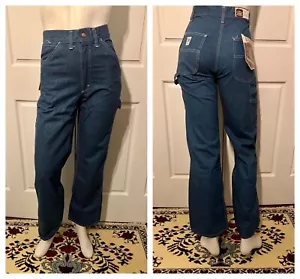 Vintage 1970s Lee Jeans Cargo Style Denim Pants 100% Cotton NEW Old Stock 25x30 - Picture 1 of 10