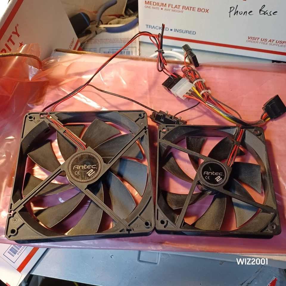 2x Original Antec 140mm & 120mm Cool Case Fan 2-Speed - Image 1 of 4