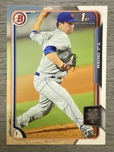 2015 Bowman 1st. Bowman Card #BP77 TJ Chism New York Mets - Picture 1 of 2