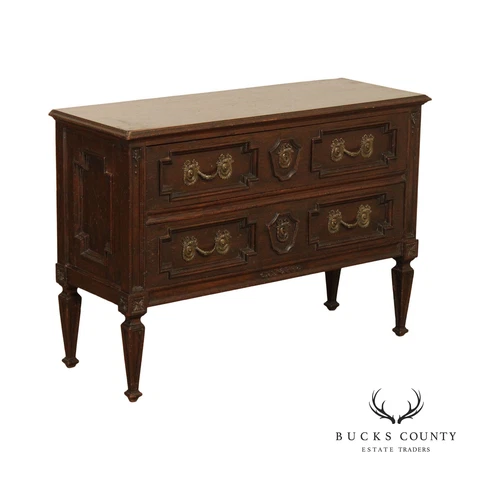 Italian Neoclassical Style Carved Walnut Commode Cover
