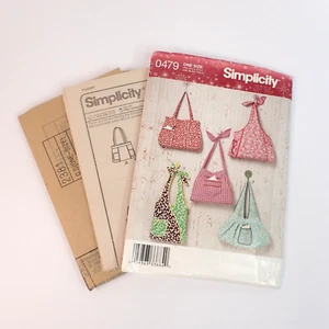 Simplicity Sewing Pattern 2381 0479 Cloth Bags Craft/Shopping 5 Designs Uncut - Picture 1 of 5