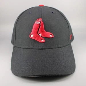 Cappello Berretto Boston Red Sox Strapback Nero Rosso 47 Marca Logo MLB Regolabile Uomo - Foto 1 di 10