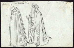 Antique Drawing-GENRE-COSTUME-17TH CENTURY-German School-Anonymous-ca. 1820 - Picture 1 of 1